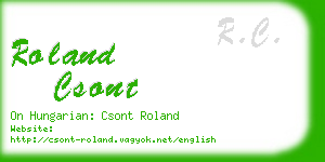 roland csont business card